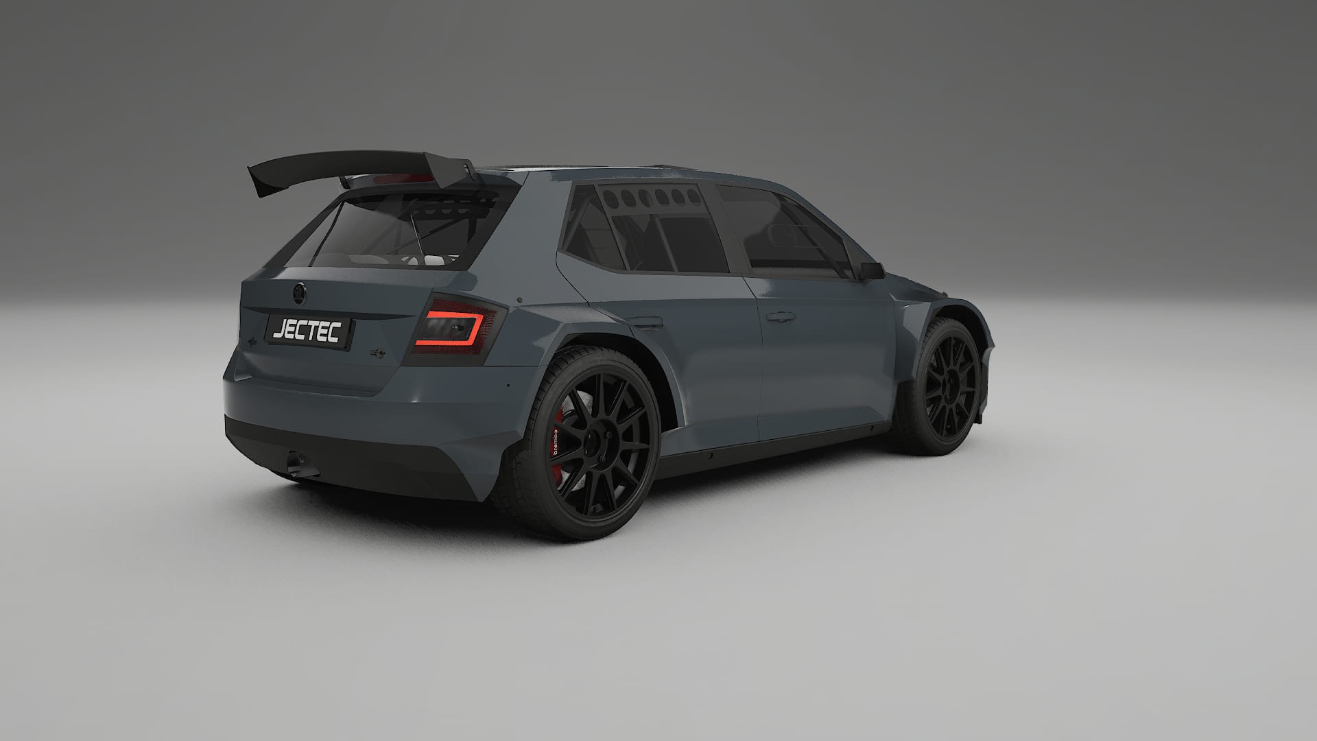 Škoda Fabia R5 6V TPU Lackskyddsfilm | GRANITE Färgskiftande PPF – Komplett Förskuret Kit