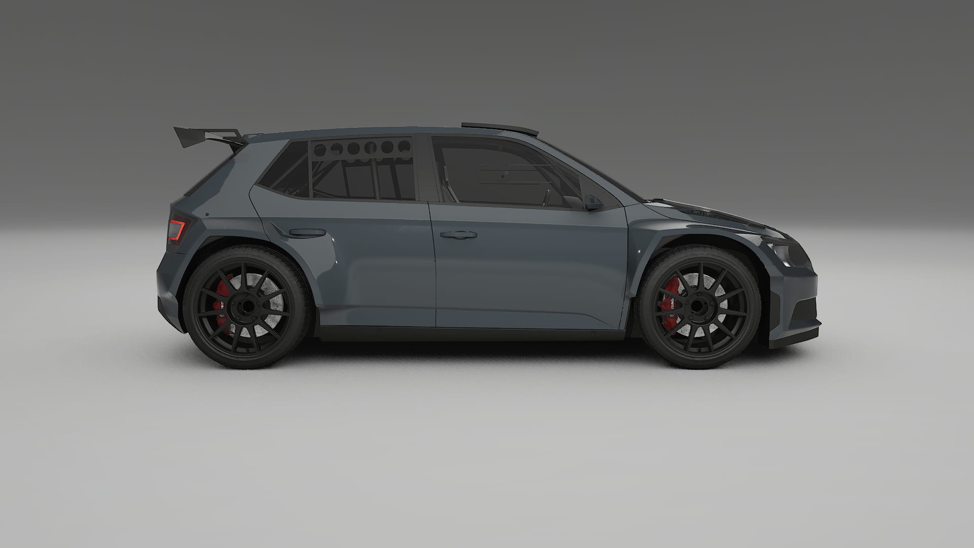 Škoda Fabia R5 6V TPU Lackskyddsfilm | GRANITE Färgskiftande PPF – Komplett Förskuret Kit