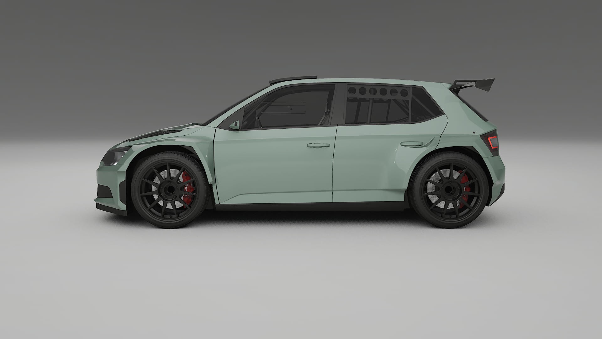 Škoda Fabia R5 6V TPU Lackskyddsfilm | CINDER Färgskiftande PPF – Komplett Förskuret Kit