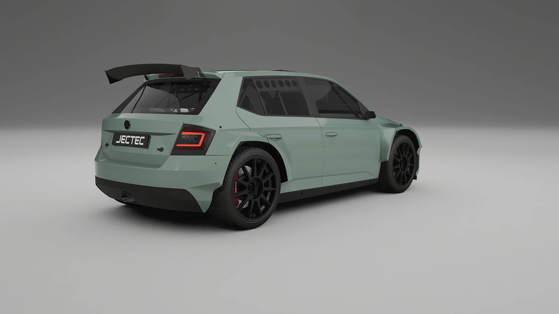 Škoda Fabia R5 6V TPU Lackskyddsfilm | CINDER Färgskiftande PPF – Komplett Förskuret Kit