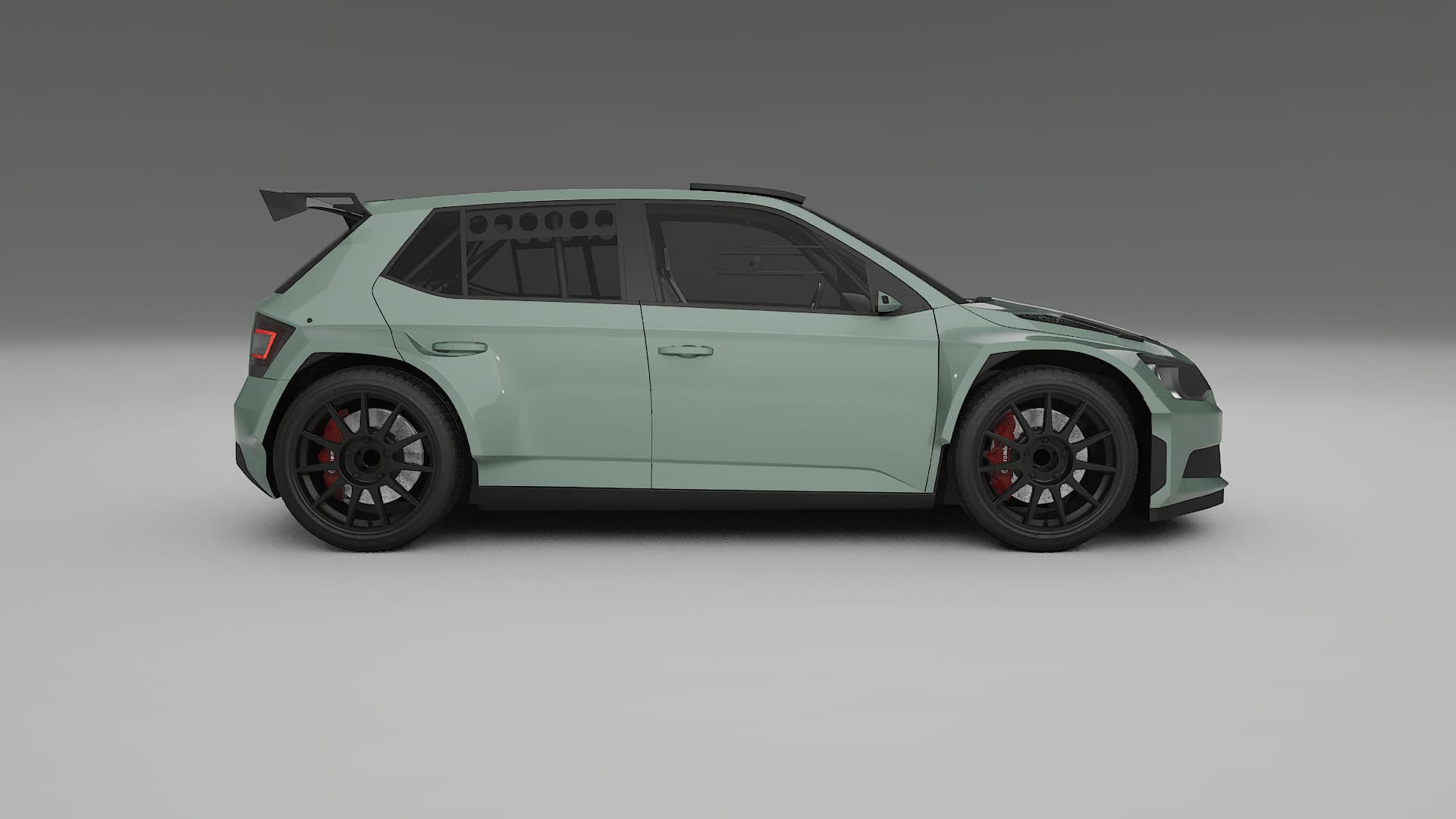 Škoda Fabia R5 6V TPU Lackskyddsfilm | CINDER Färgskiftande PPF – Komplett Förskuret Kit