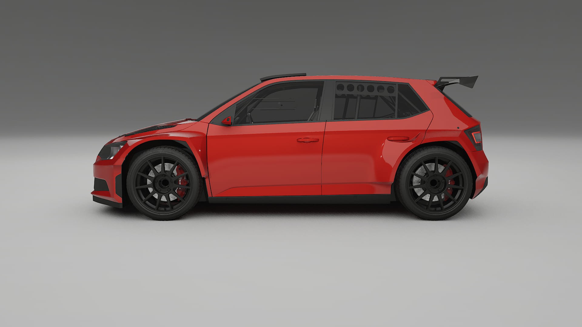 Škoda Fabia R5 6V TPU Lackskyddsfilm | BLAZE Färgskiftande PPF – Komplett Förskuret Kit