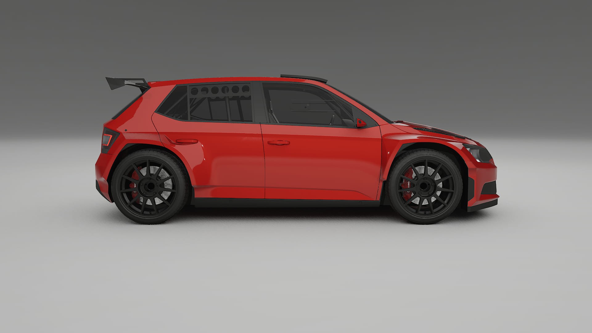 Škoda Fabia R5 6V TPU Lackskyddsfilm | BLAZE Färgskiftande PPF – Komplett Förskuret Kit