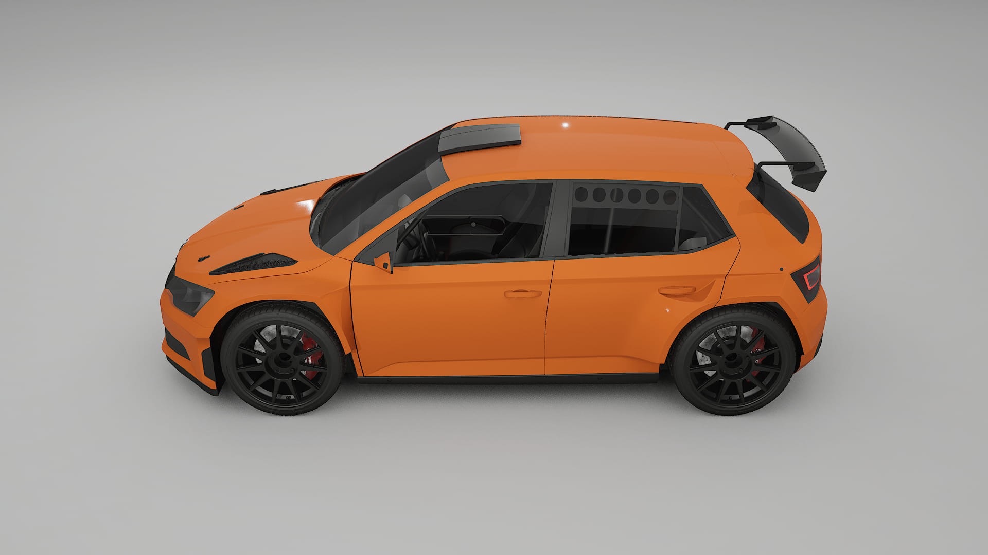 Škoda Fabia R5 6V TPU Lackskyddsfilm | ROCKET Färgskiftande PPF – Komplett Förskuret Kit