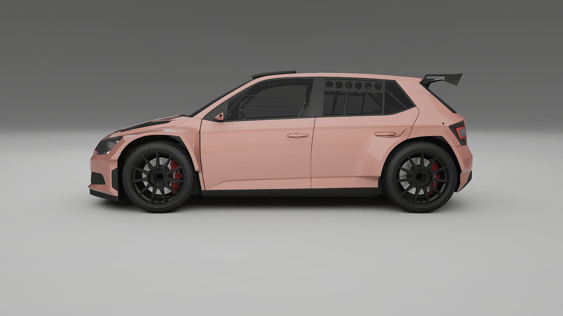 Škoda Fabia R5 6V TPU Lackskyddsfilm | BLUSH Färgskiftande PPF – Komplett Förskuret Kit