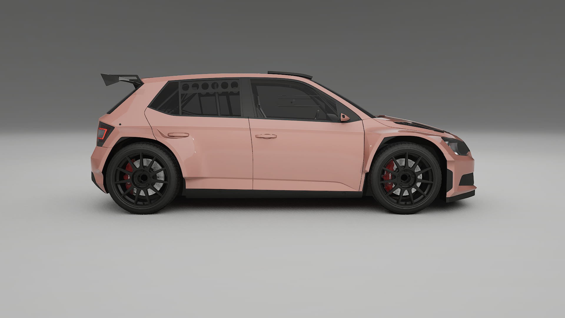Škoda Fabia R5 6V TPU Lackskyddsfilm | BLUSH Färgskiftande PPF – Komplett Förskuret Kit