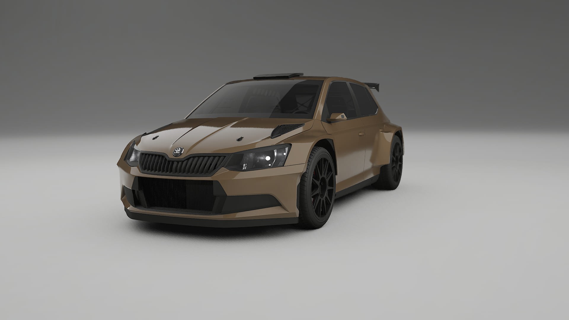 Škoda Fabia R5 6V TPU Lackskyddsfilm | SAHARA Färgskiftande PPF – Komplett Förskuret Kit