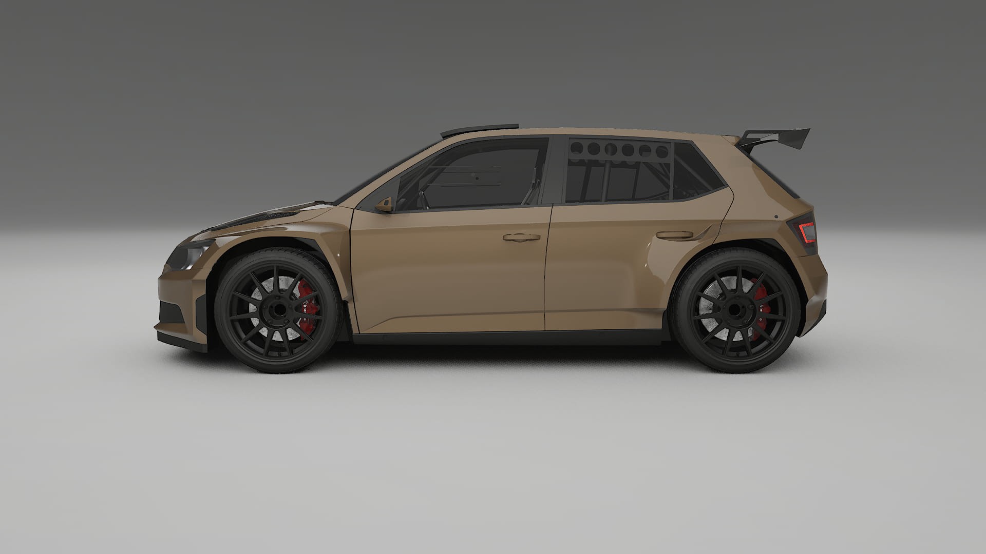 Škoda Fabia R5 6V TPU Lackskyddsfilm | SAHARA Färgskiftande PPF – Komplett Förskuret Kit