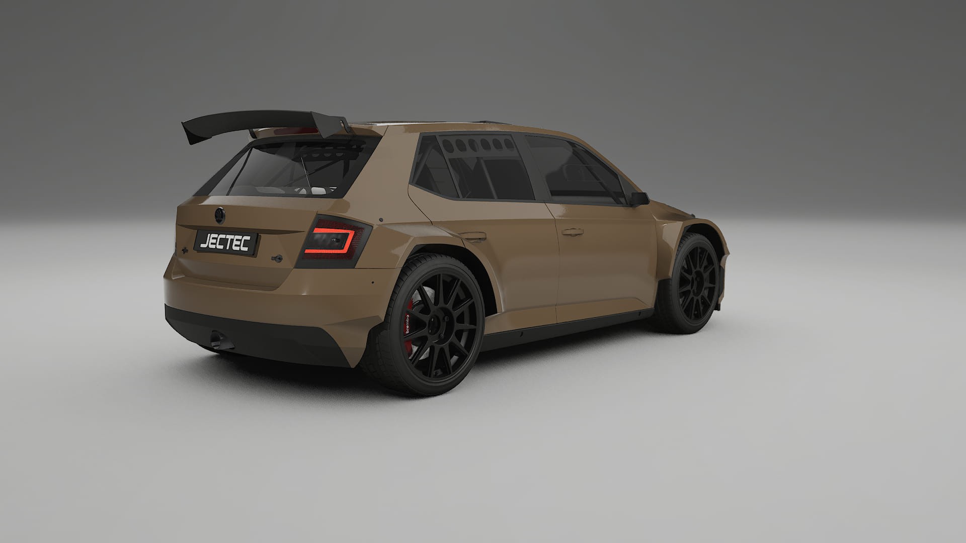Škoda Fabia R5 6V TPU Lackskyddsfilm | SAHARA Färgskiftande PPF – Komplett Förskuret Kit