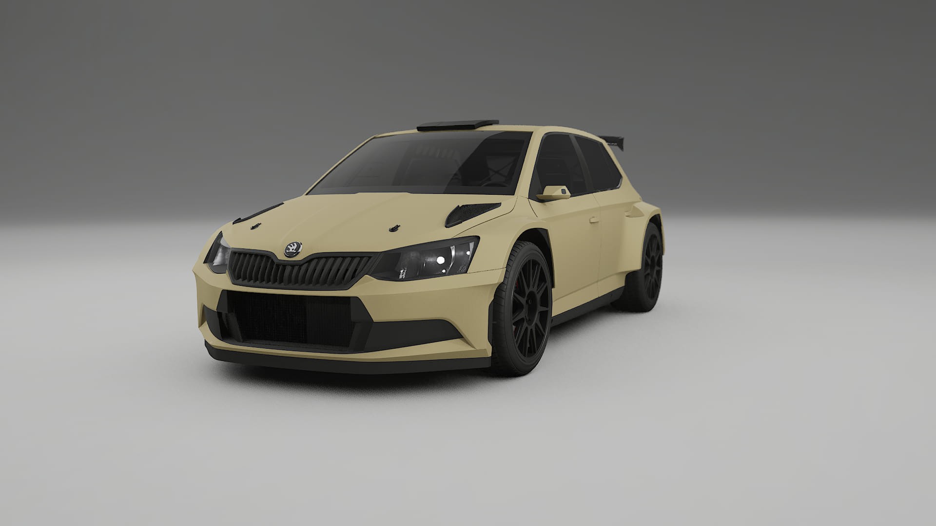 Škoda Fabia R5 6V TPU Lackskyddsfilm | SAND Färgskiftande PPF – Komplett Förskuret Kit