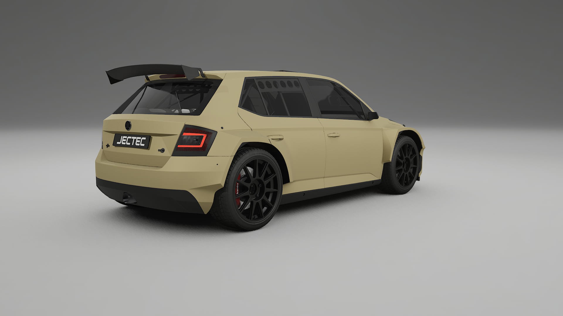 Škoda Fabia R5 6V TPU Lackskyddsfilm | SAND Färgskiftande PPF – Komplett Förskuret Kit