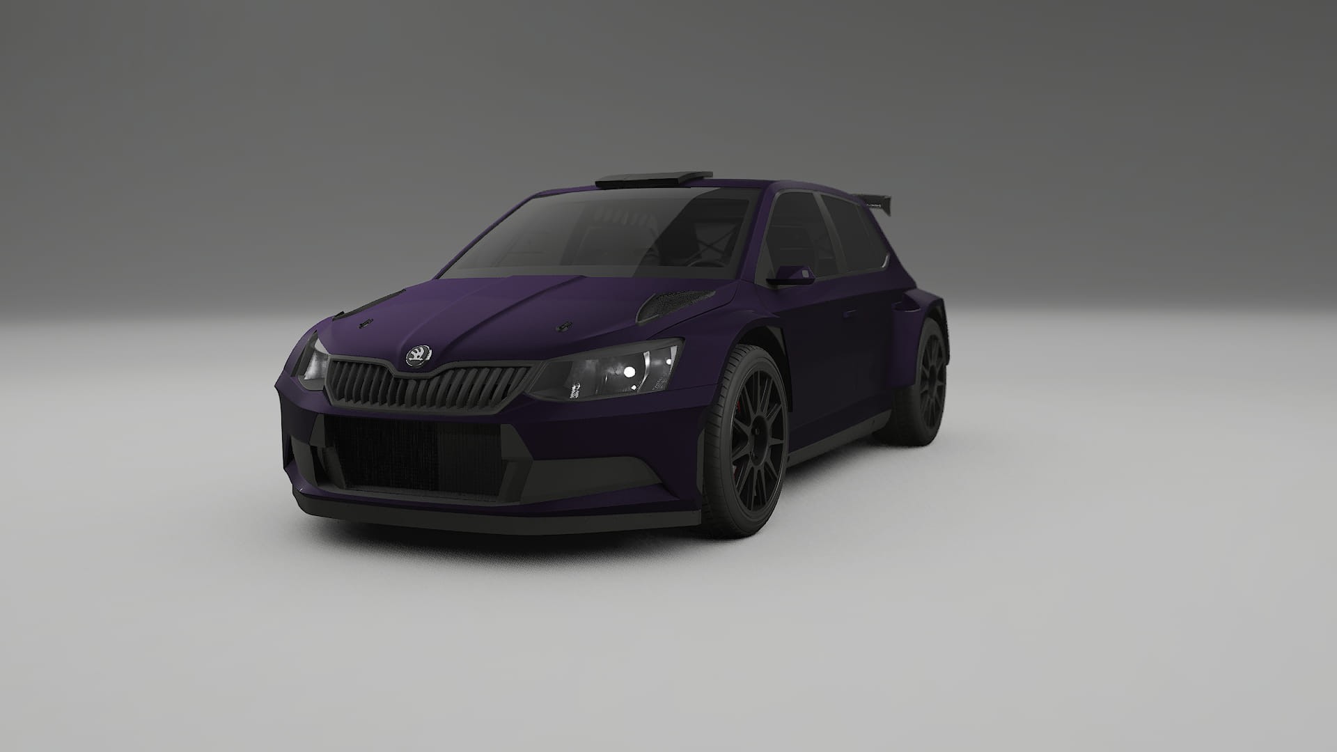 Škoda Fabia R5 6V TPU Lackskyddsfilm | VIOLET Färgskiftande PPF – Komplett Förskuret Kit