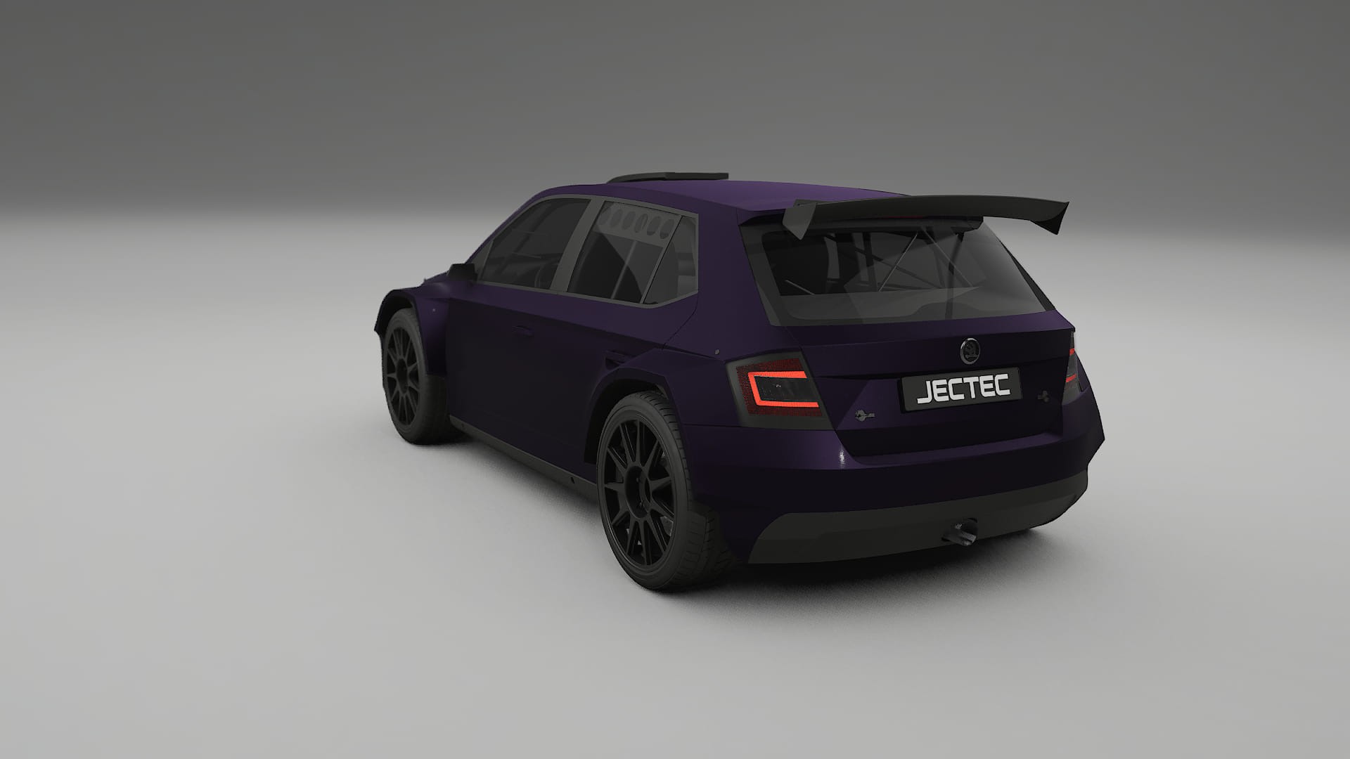 Škoda Fabia R5 6V TPU Lackskyddsfilm | VIOLET Färgskiftande PPF – Komplett Förskuret Kit