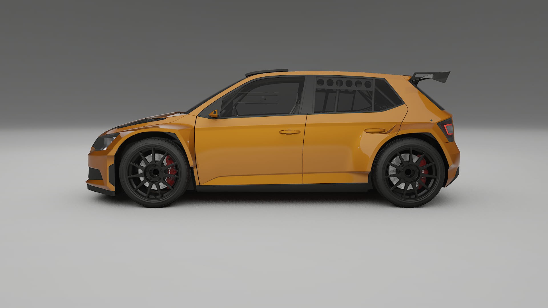 Škoda Fabia R5 6V TPU Lackskyddsfilm | DAISY Färgskiftande PPF – Komplett Förskuret Kit