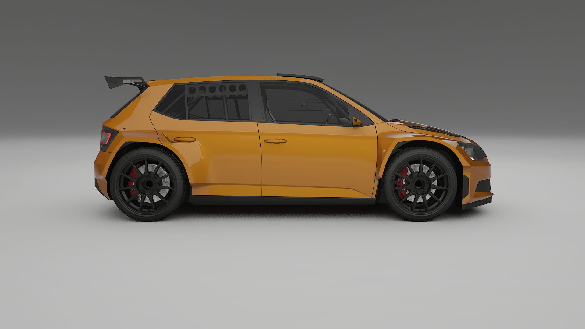Škoda Fabia R5 6V TPU Lackskyddsfilm | DAISY Färgskiftande PPF – Komplett Förskuret Kit