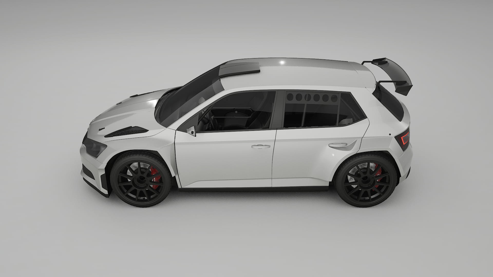 Škoda Fabia R5 6V TPU Lackskyddsfilm | PEARL Färgskiftande PPF – Komplett Förskuret Kit