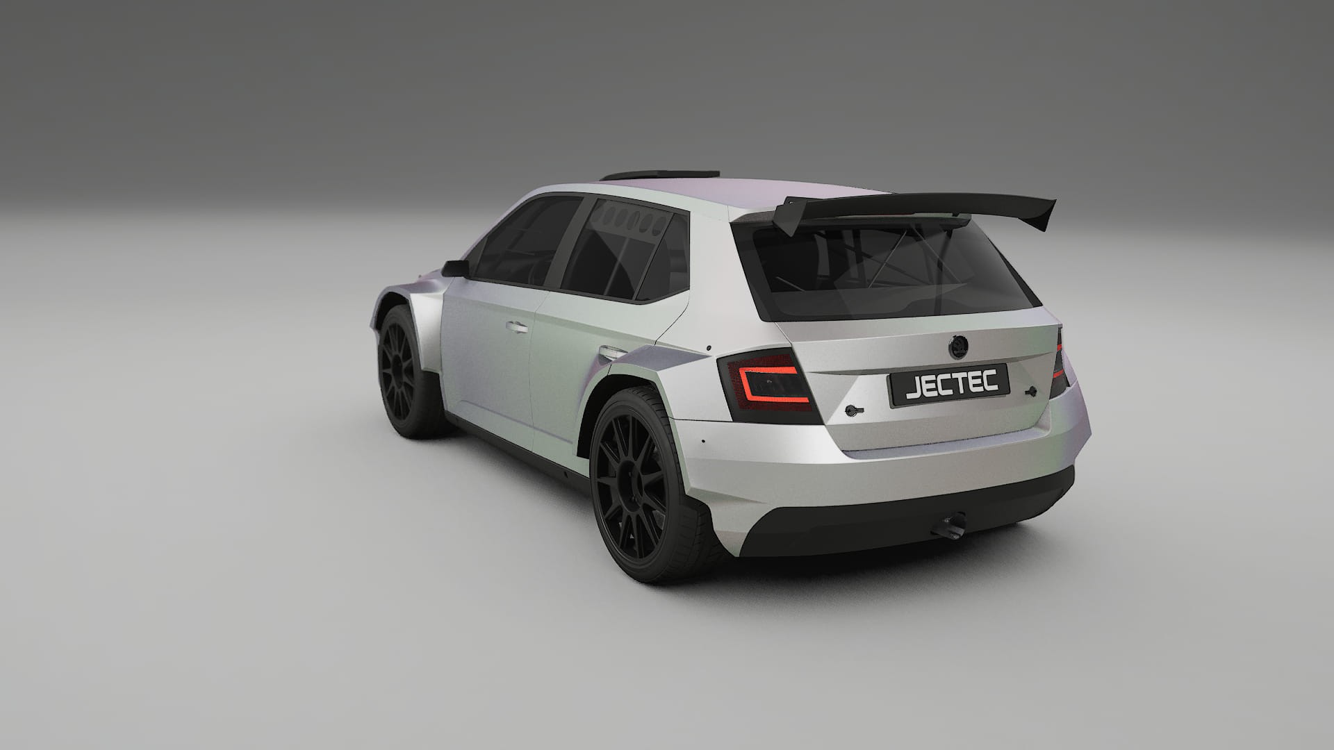 Škoda Fabia R5 6V TPU Lackskyddsfilm | NEBULA Färgskiftande PPF – Komplett Förskuret Kit
