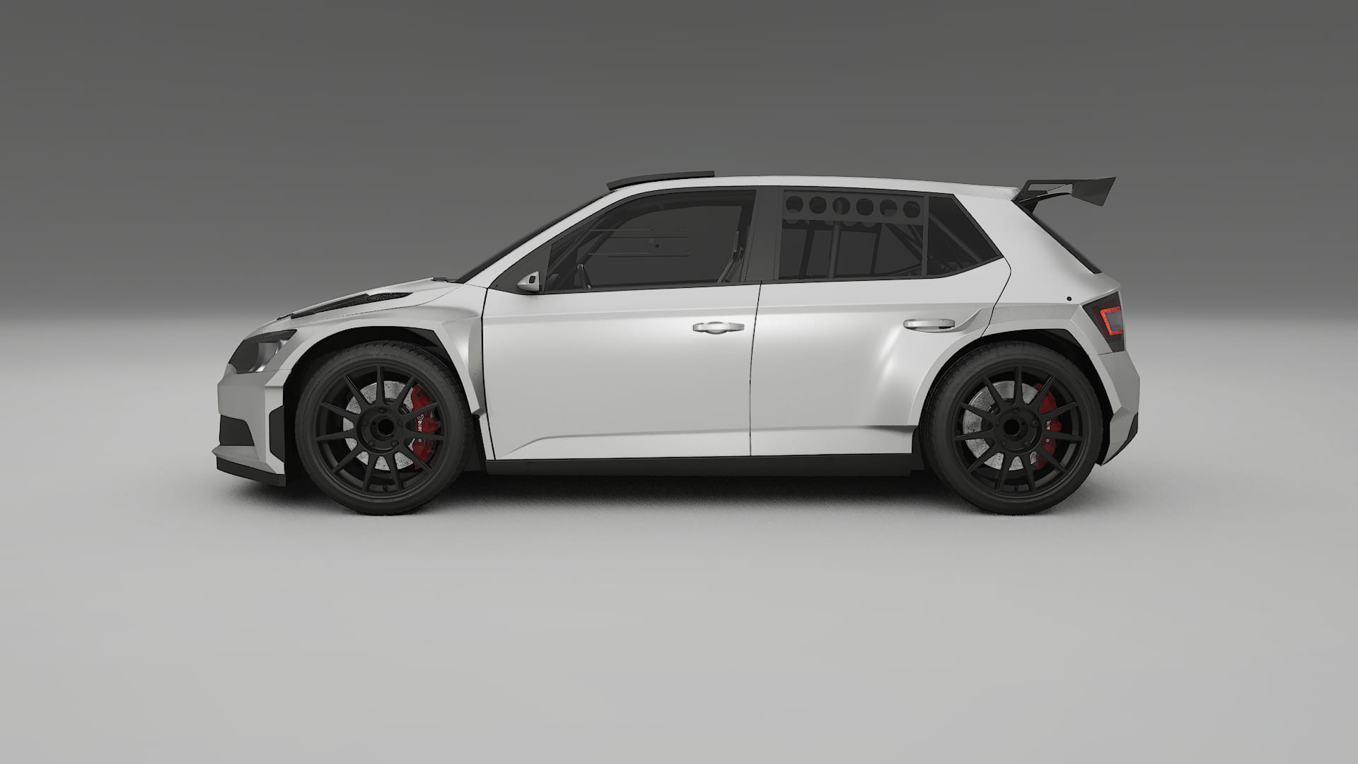 Škoda Fabia R5 6V TPU Lackskyddsfilm | OPAL Färgskiftande PPF – Komplett Förskuret Kit