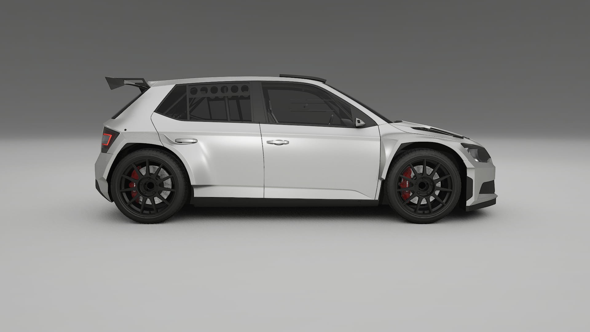 Škoda Fabia R5 6V TPU Lackskyddsfilm | OPAL Färgskiftande PPF – Komplett Förskuret Kit