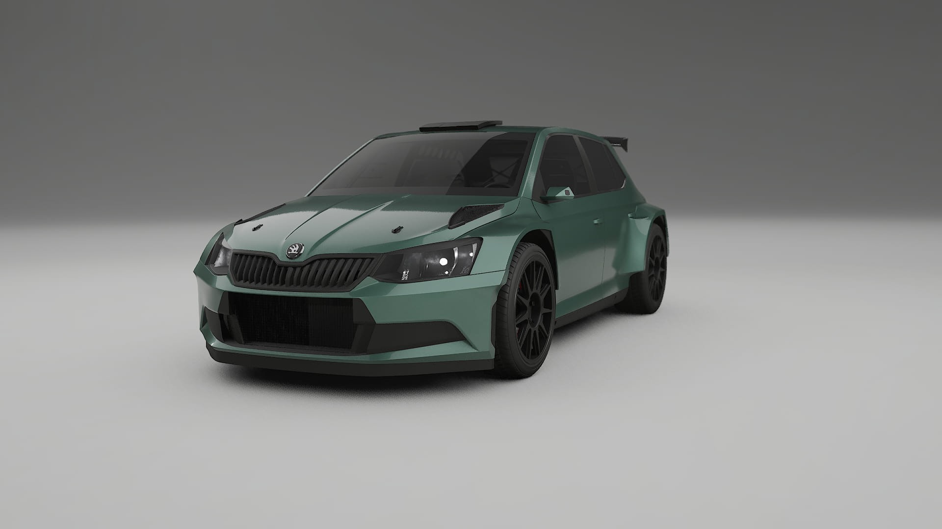 Škoda Fabia R5 6V TPU Lackskyddsfilm | EVERGREEN Färgskiftande PPF – Komplett Förskuret Kit