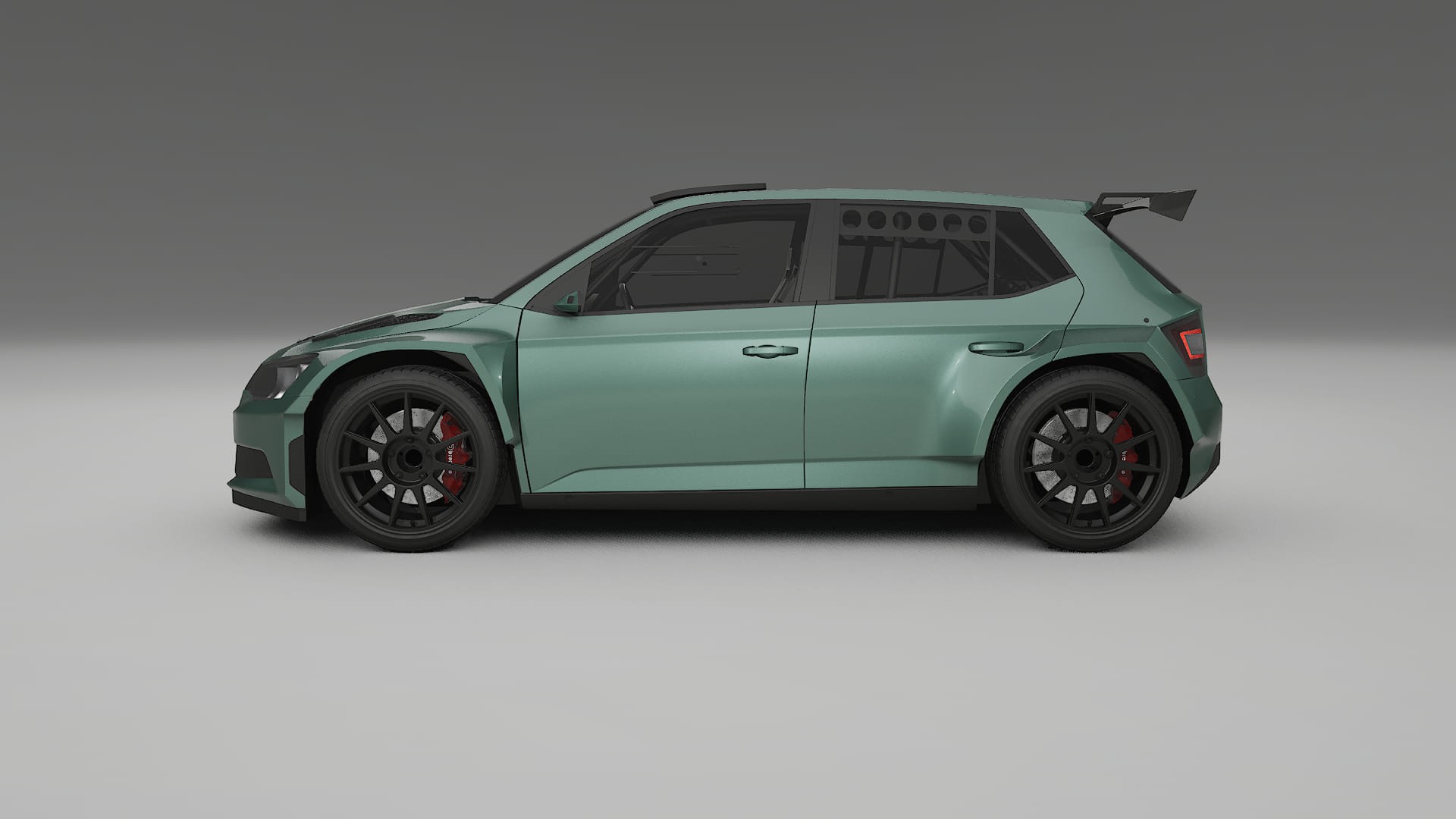Škoda Fabia R5 6V TPU Lackskyddsfilm | EVERGREEN Färgskiftande PPF – Komplett Förskuret Kit