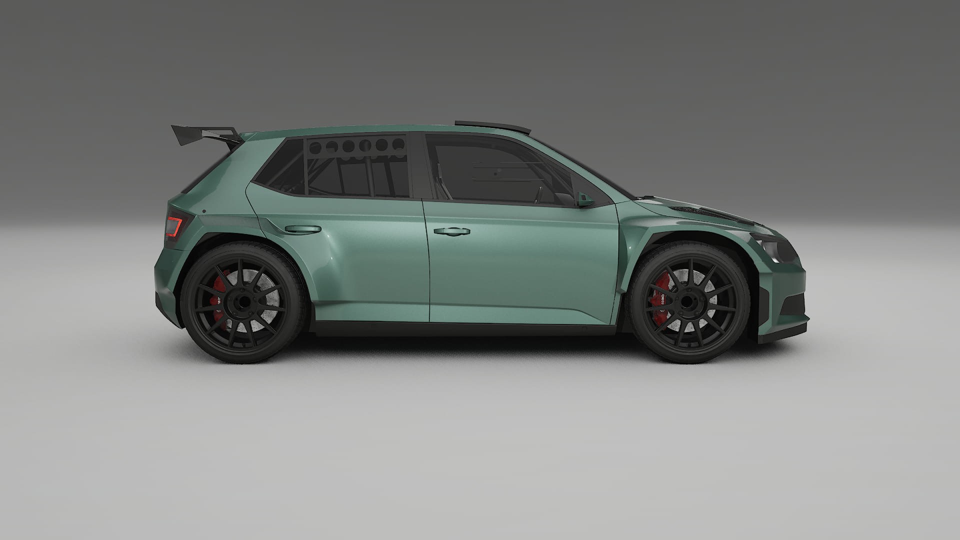 Škoda Fabia R5 6V TPU Lackskyddsfilm | EVERGREEN Färgskiftande PPF – Komplett Förskuret Kit