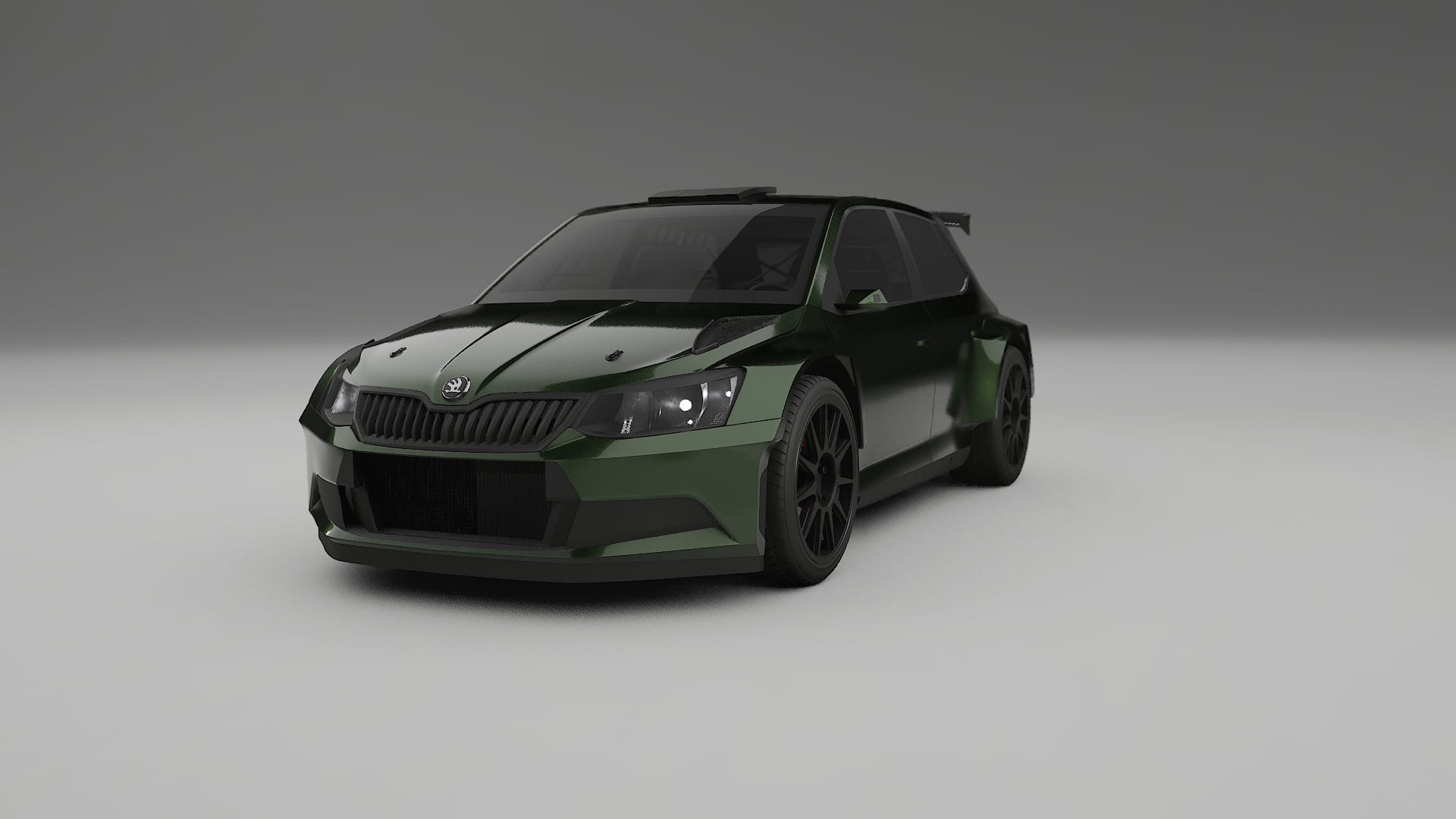 Škoda Fabia R5 6V TPU Lackskyddsfilm | LAGOON Färgskiftande PPF – Komplett Förskuret Kit