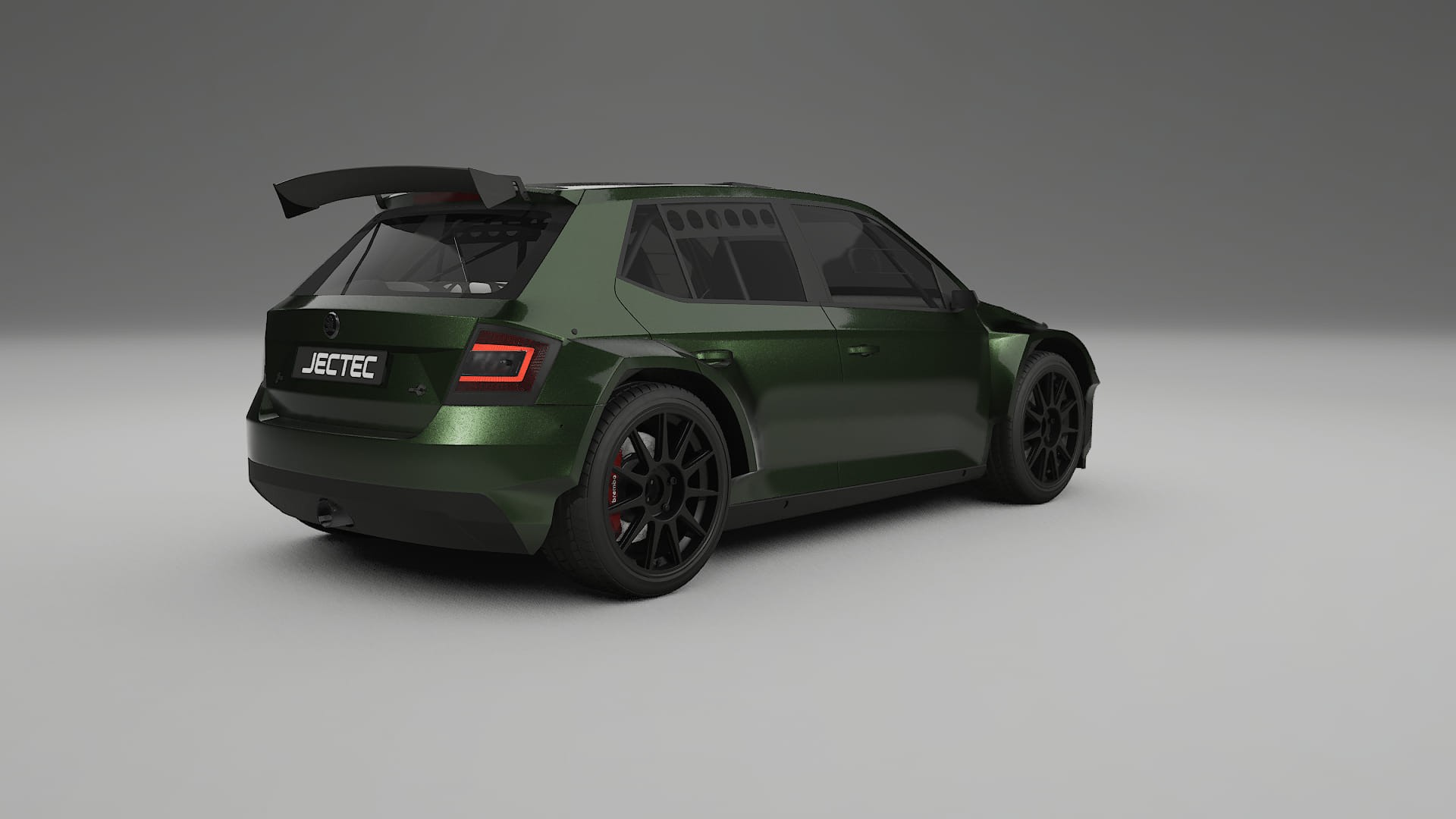 Škoda Fabia R5 6V TPU Lackskyddsfilm | LAGOON Färgskiftande PPF – Komplett Förskuret Kit