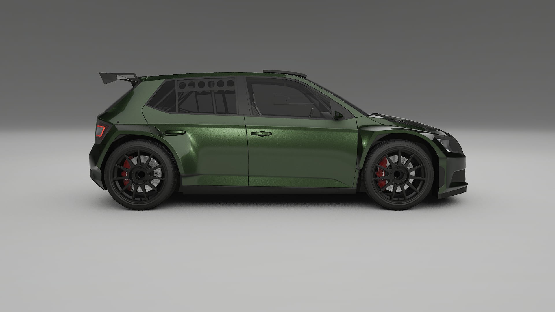 Škoda Fabia R5 6V TPU Lackskyddsfilm | LAGOON Färgskiftande PPF – Komplett Förskuret Kit