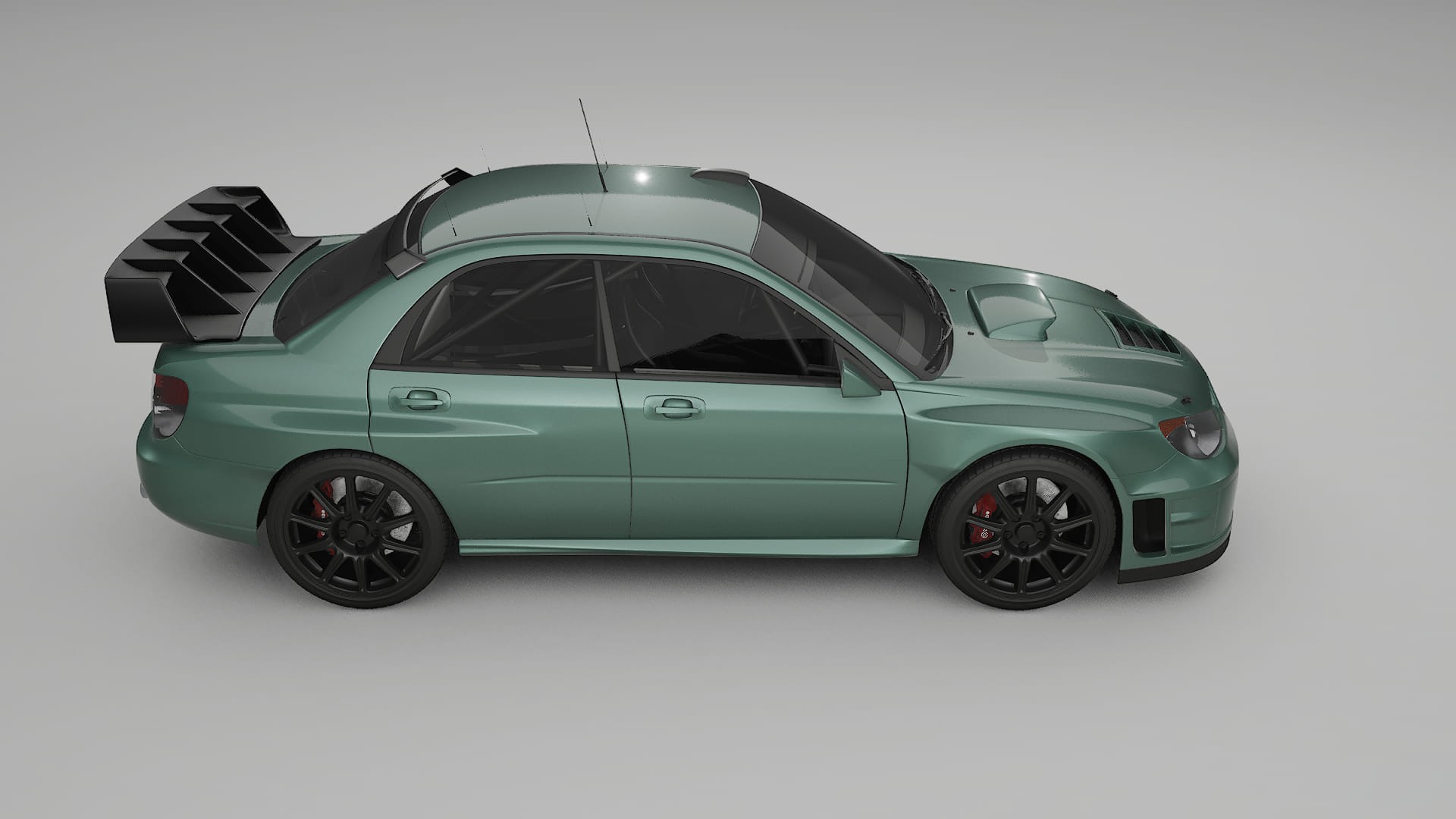 Subaru Impreza WRC GD TPU Lackskyddsfilm | EVERGREEN Färgskiftande PPF – Komplett Förskuret Kit