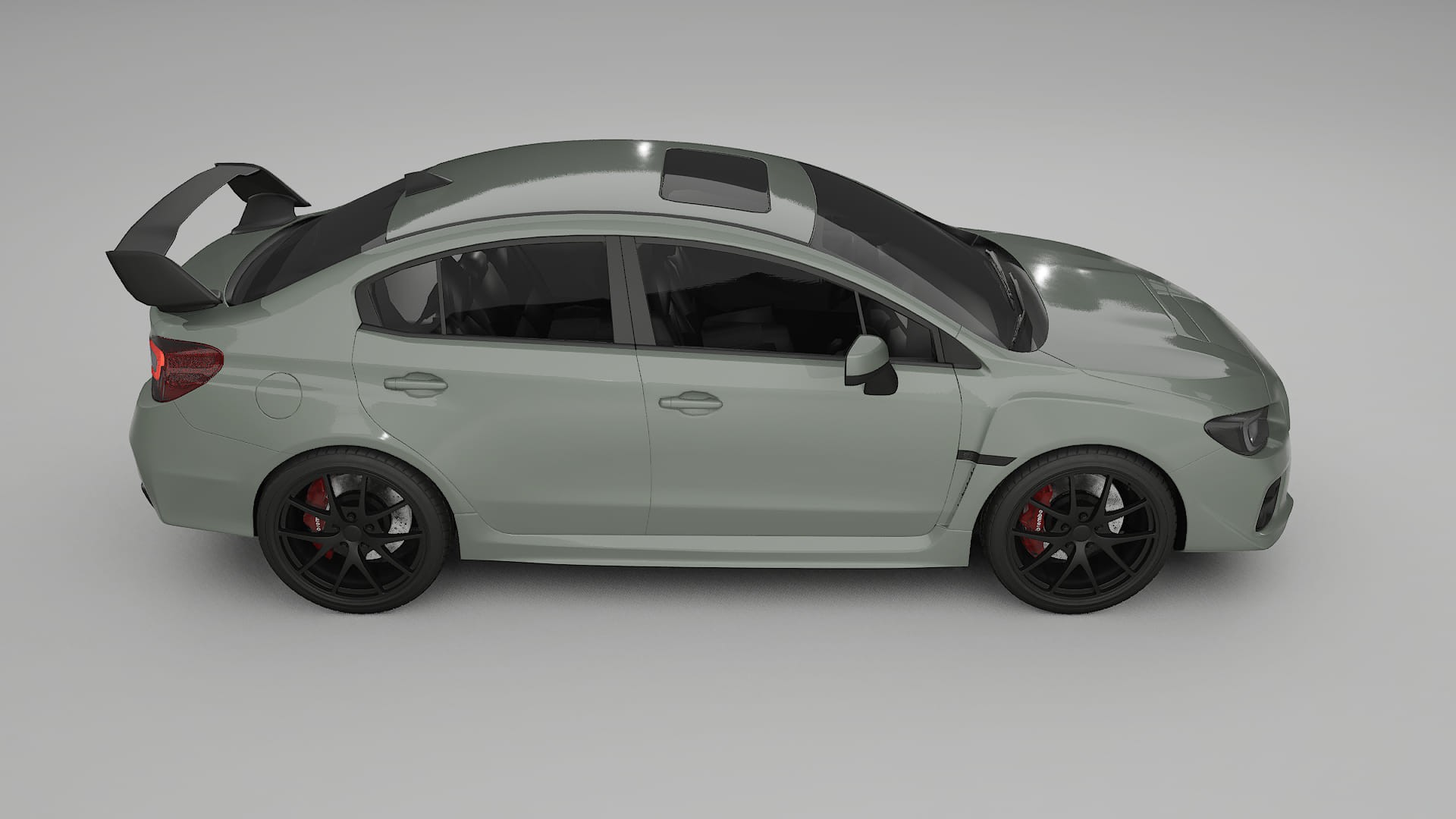 Subaru Impreza WRX Sti VA prefacelift pre LCI TPU Lackskyddsfilm | SLATE Färgskiftande PPF – Komplett Förskuret Kit