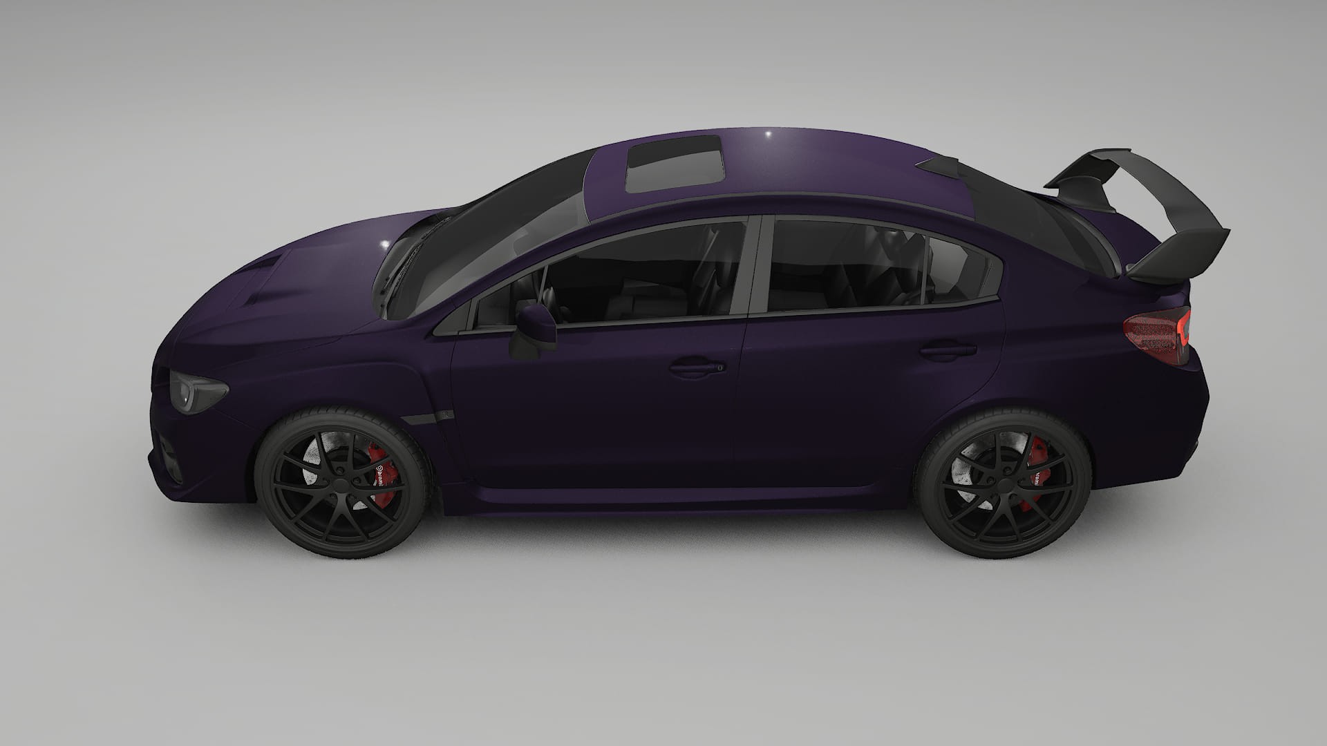 Subaru Impreza WRX Sti VA prefacelift pre LCI TPU Lackskyddsfilm | VIOLET Färgskiftande PPF – Komplett Förskuret Kit