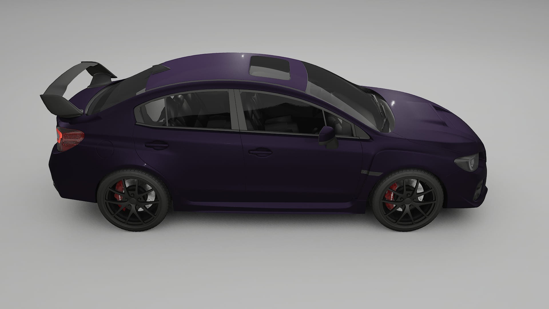 Subaru Impreza WRX Sti VA prefacelift pre LCI TPU Lackskyddsfilm | VIOLET Färgskiftande PPF – Komplett Förskuret Kit