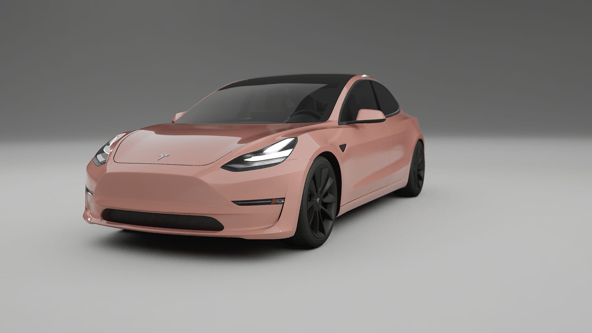 Tesla Model3 TPU Lackskyddsfilm | BLUSH Färgskiftande PPF – Komplett Förskuret Kit