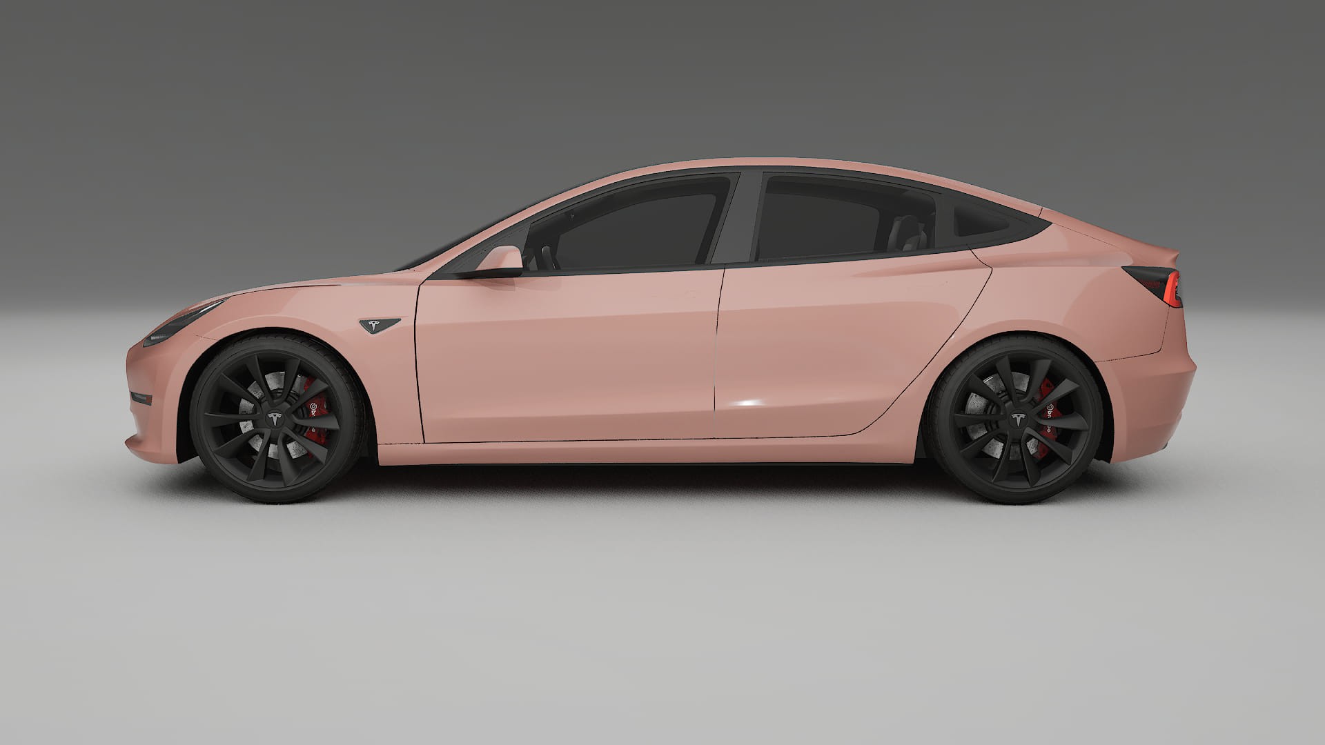 Tesla Model3 TPU Lackskyddsfilm | BLUSH Färgskiftande PPF – Komplett Förskuret Kit