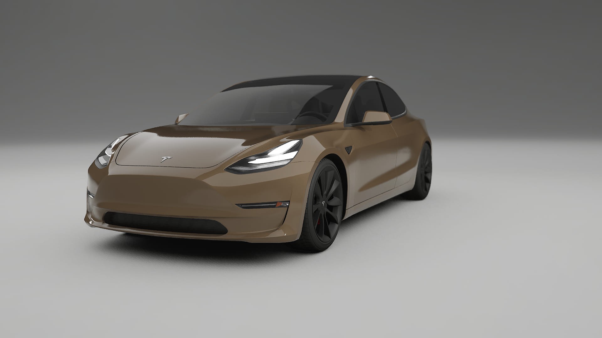Tesla Model3 TPU Lackskyddsfilm | SAHARA Färgskiftande PPF – Komplett Förskuret Kit
