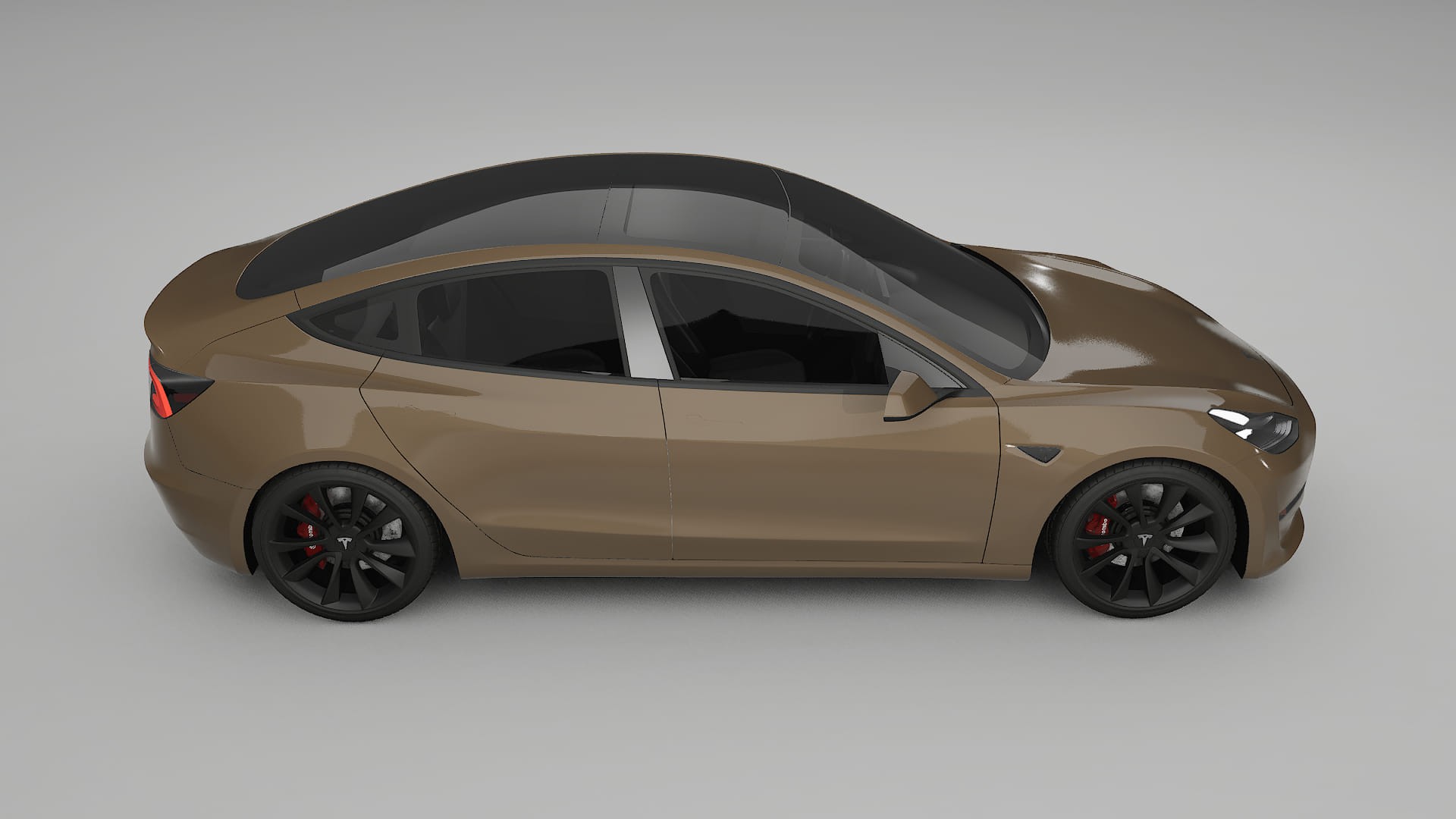 Tesla Model3 TPU Lackskyddsfilm | SAHARA Färgskiftande PPF – Komplett Förskuret Kit