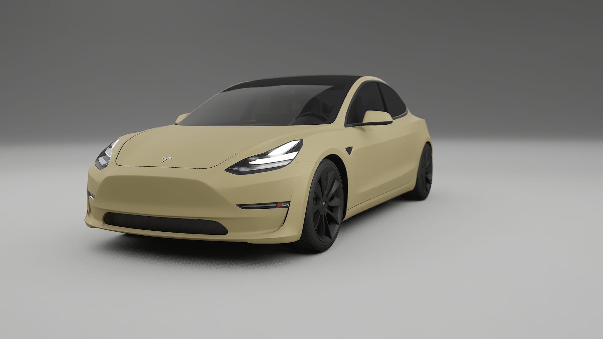 Tesla Model3 TPU Lackskyddsfilm | SAND Färgskiftande PPF – Komplett Förskuret Kit