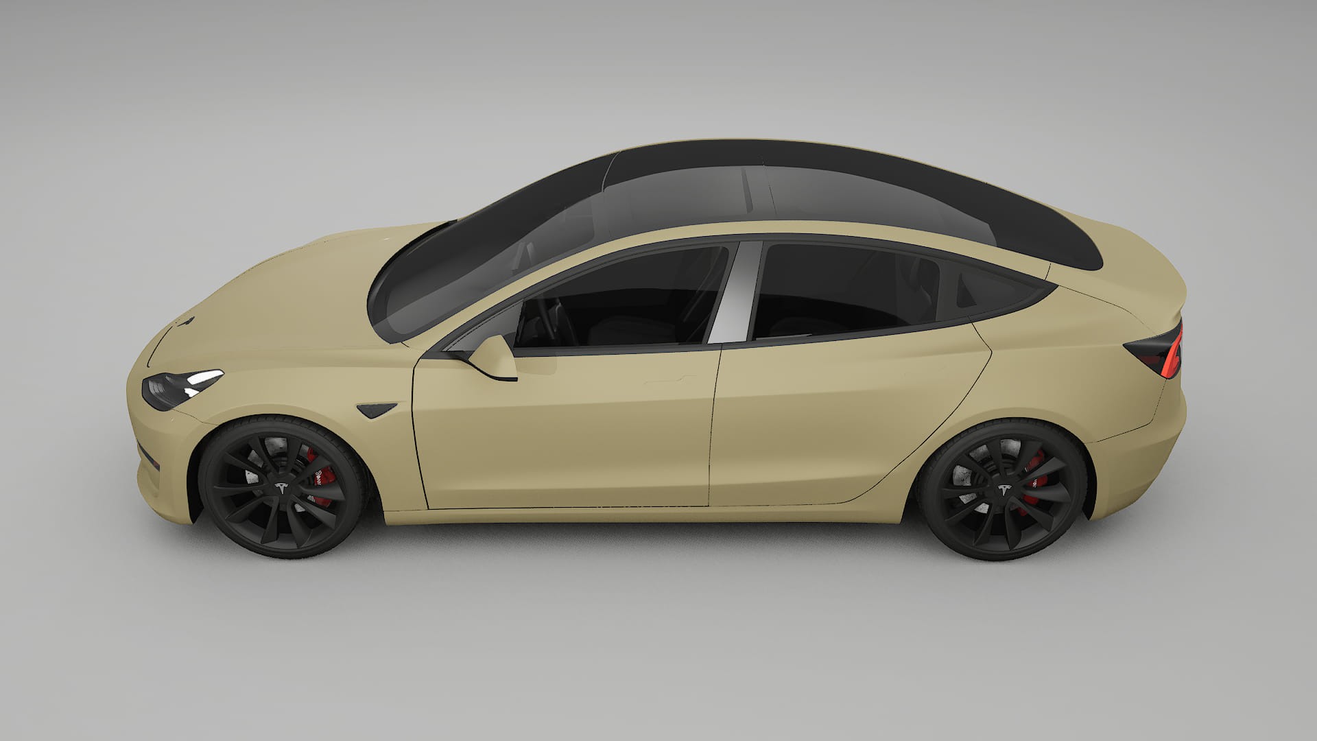 Tesla Model3 TPU Lackskyddsfilm | SAND Färgskiftande PPF – Komplett Förskuret Kit