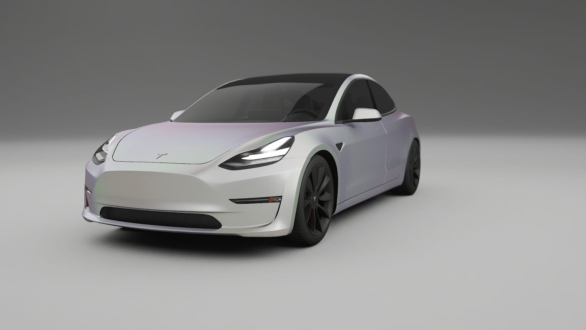 Tesla Model3 TPU Lackskyddsfilm | NEBULA Färgskiftande PPF – Komplett Förskuret Kit