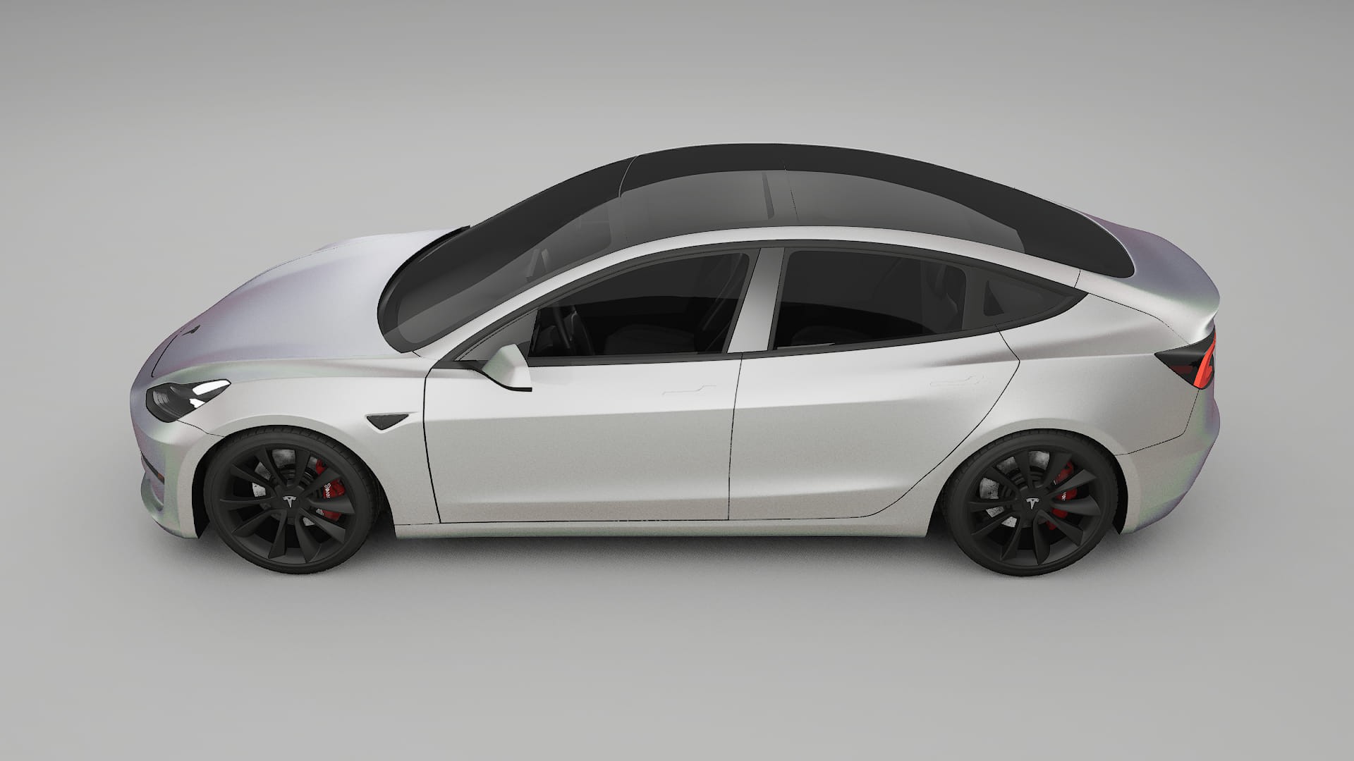 Tesla Model3 TPU Lackskyddsfilm | NEBULA Färgskiftande PPF – Komplett Förskuret Kit