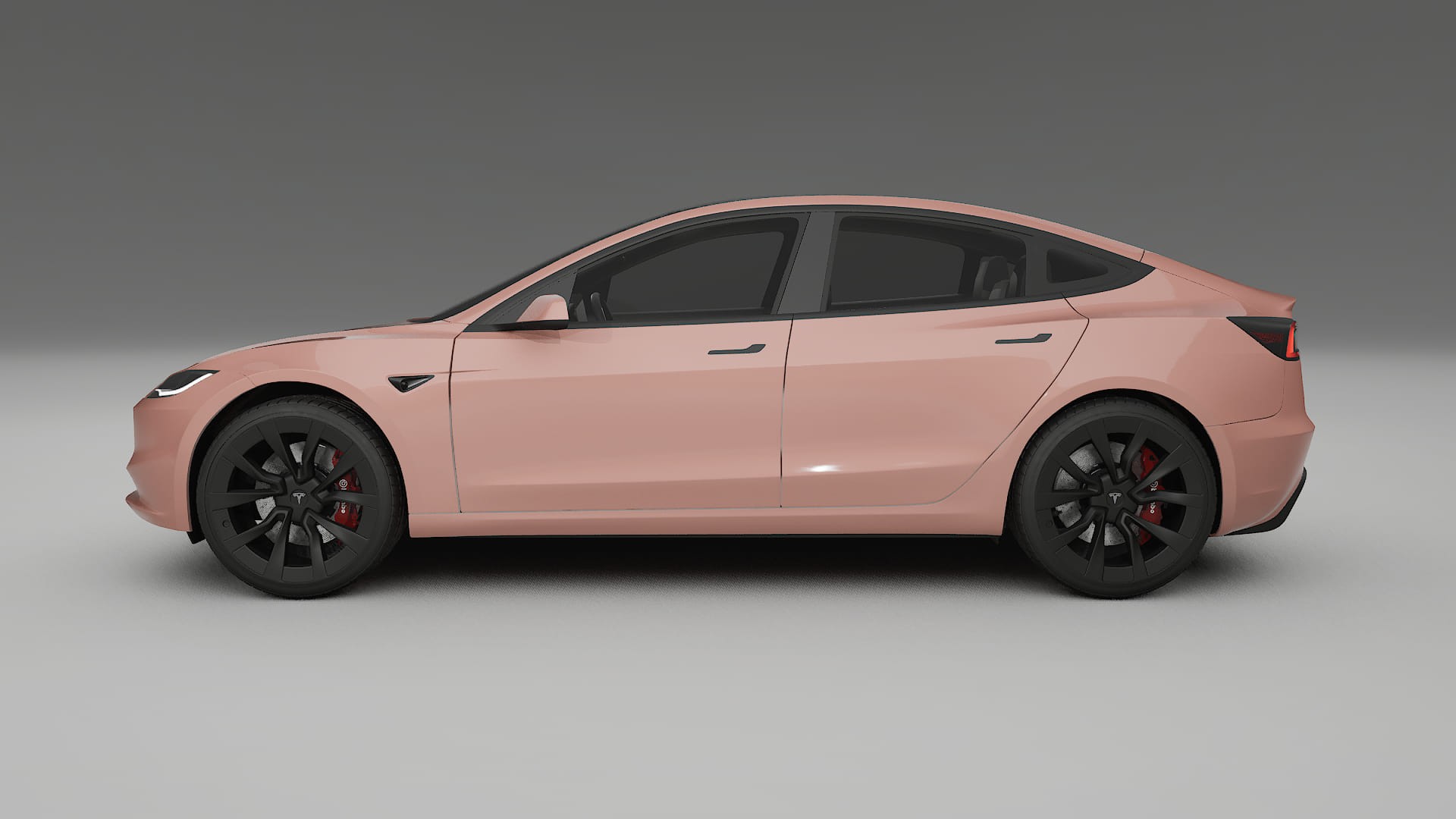 Tesla Model3 Highland TPU Lackskyddsfilm | BLUSH Färgskiftande PPF – Komplett Förskuret Kit