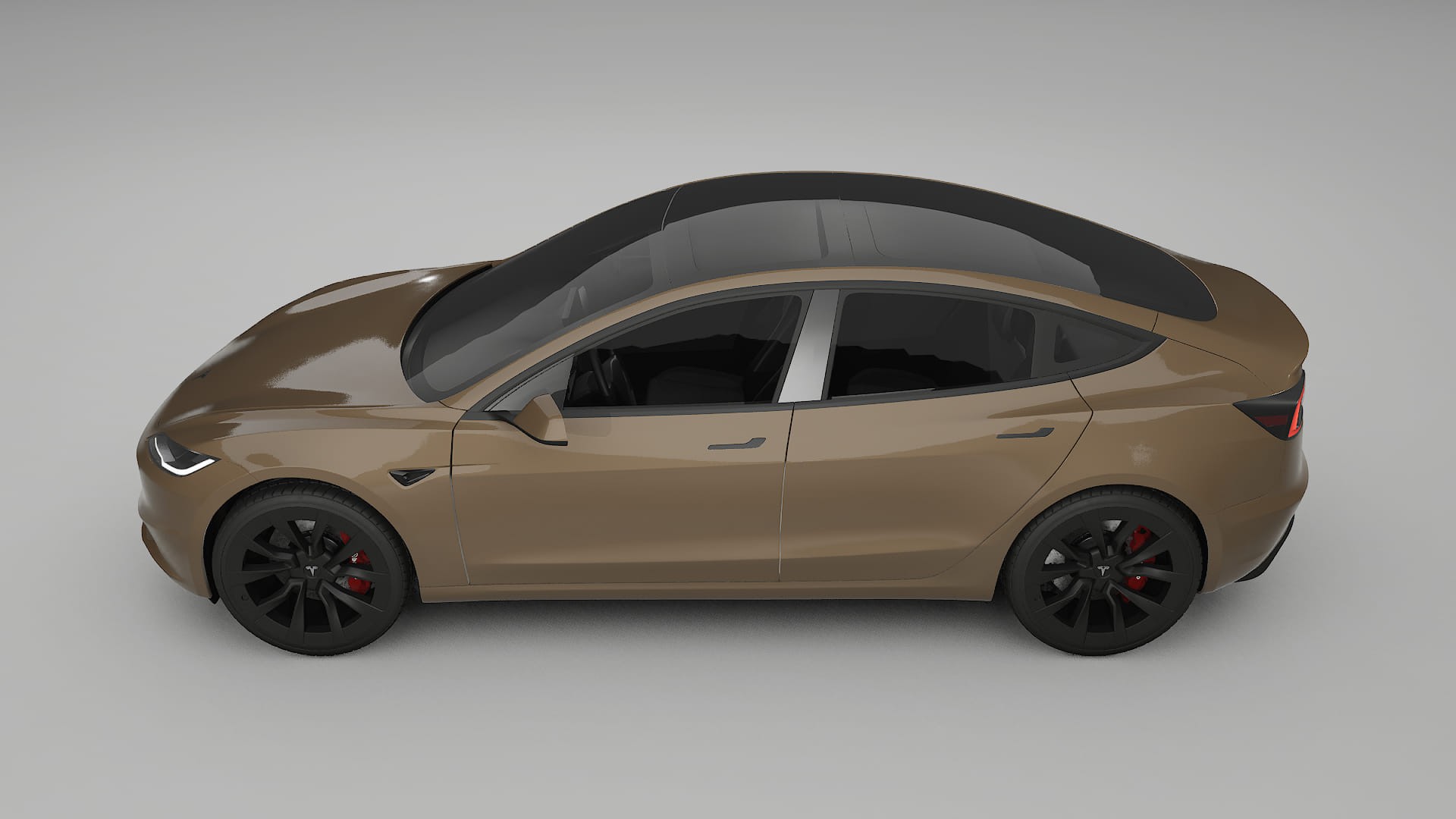 Tesla Model3 Highland TPU Lackskyddsfilm | SAHARA Färgskiftande PPF – Komplett Förskuret Kit