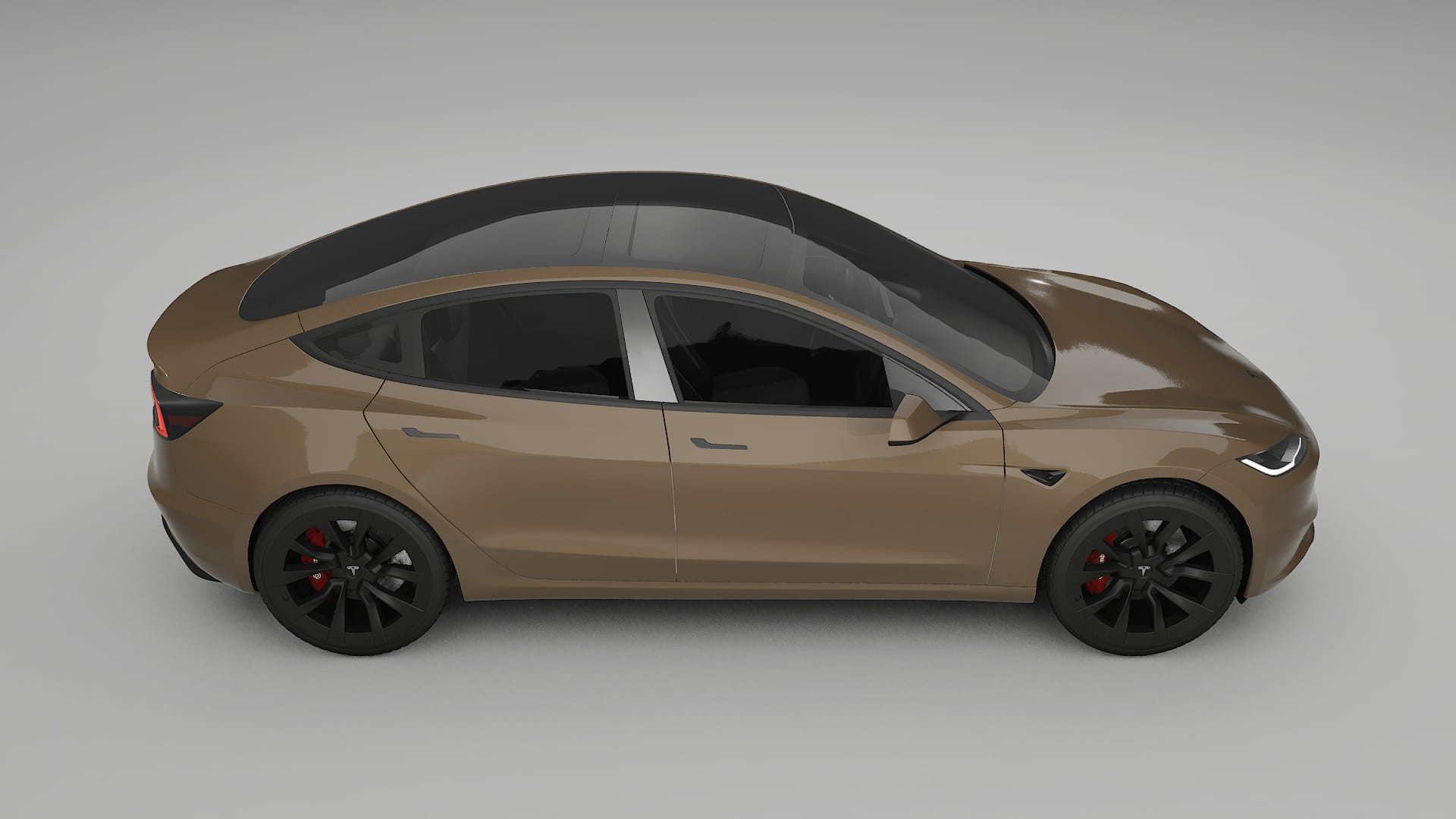 Tesla Model3 Highland TPU Lackskyddsfilm | SAHARA Färgskiftande PPF – Komplett Förskuret Kit