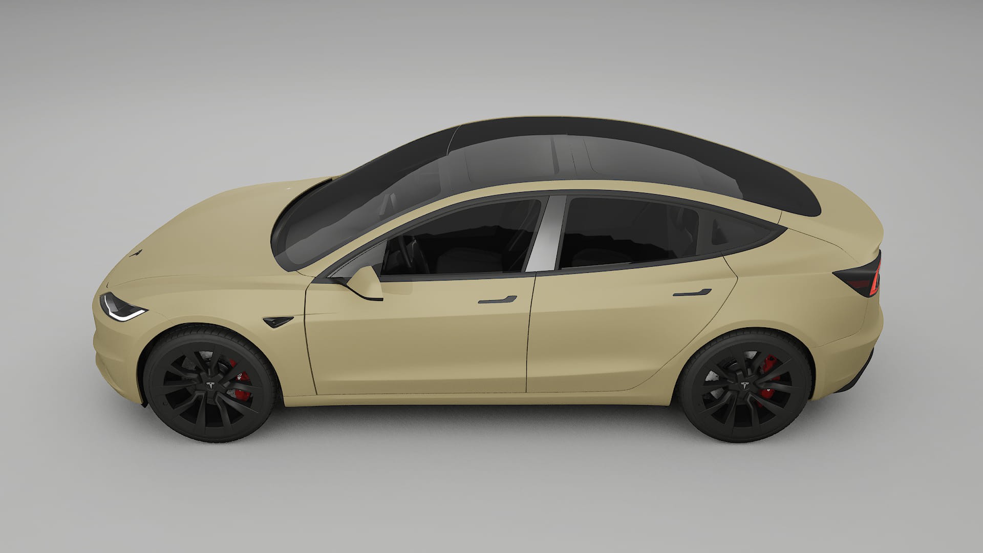 Tesla Model3 Highland TPU Lackskyddsfilm | SAND Färgskiftande PPF – Komplett Förskuret Kit