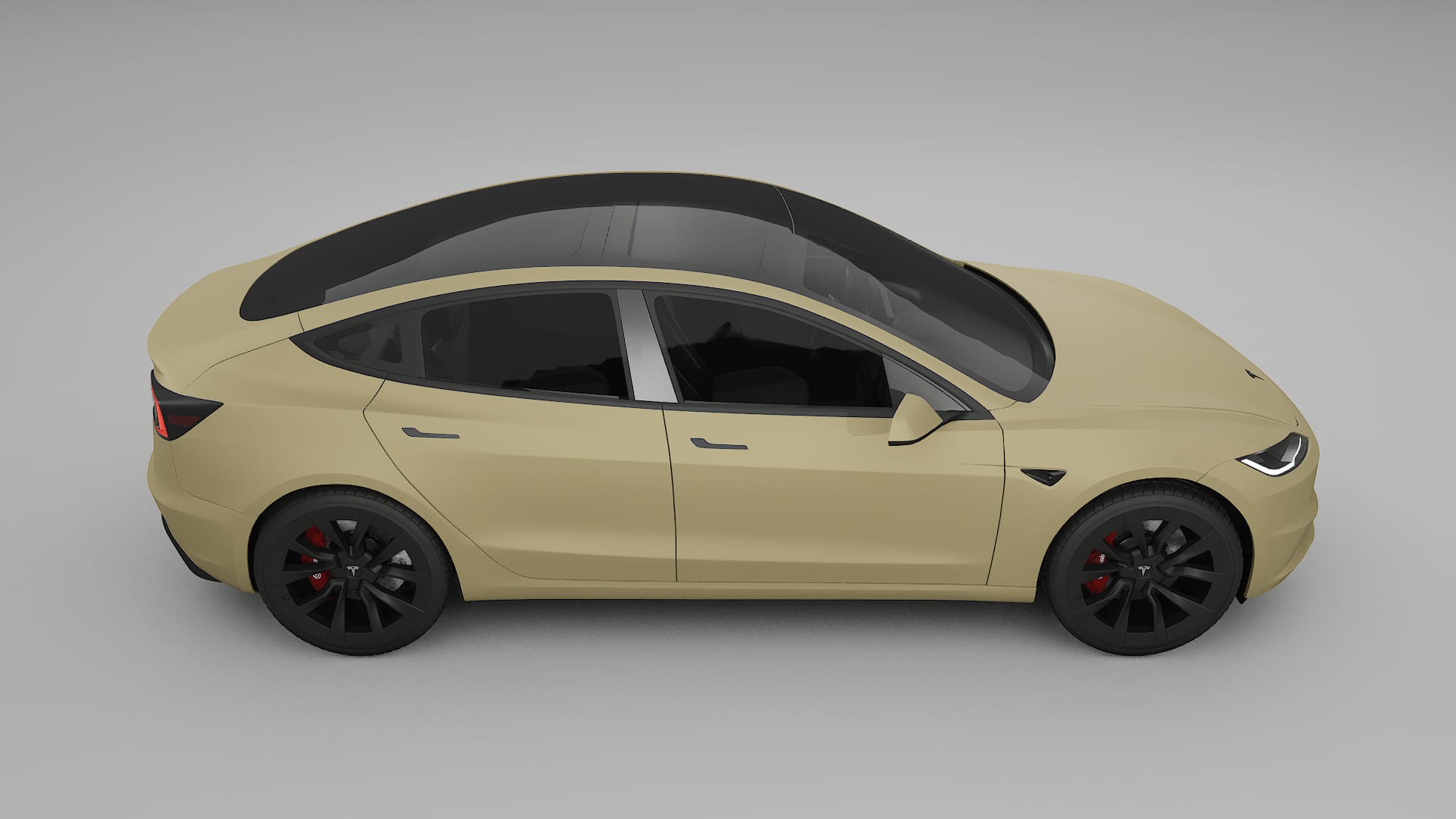 Tesla Model3 Highland TPU Lackskyddsfilm | SAND Färgskiftande PPF – Komplett Förskuret Kit