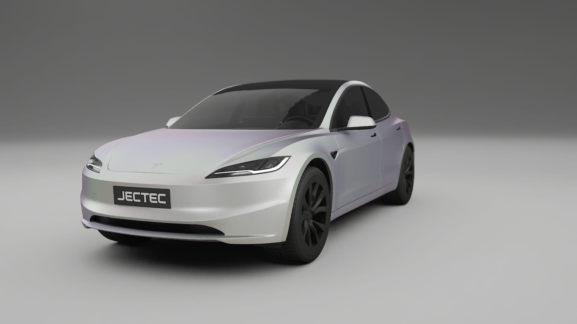 Tesla Model3 Highland TPU Lackskyddsfilm | NEBULA Färgskiftande PPF – Komplett Förskuret Kit