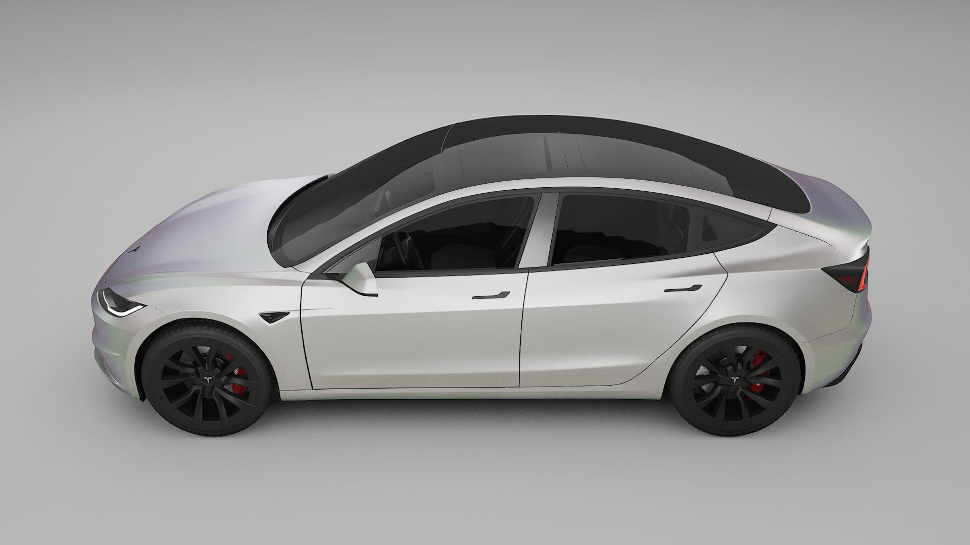 Tesla Model3 Highland TPU Lackskyddsfilm | NEBULA Färgskiftande PPF – Komplett Förskuret Kit