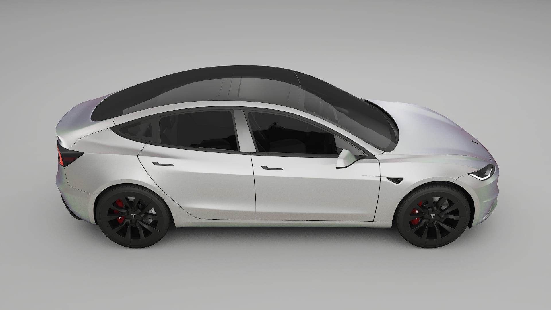 Tesla Model3 Highland TPU Lackskyddsfilm | NEBULA Färgskiftande PPF – Komplett Förskuret Kit