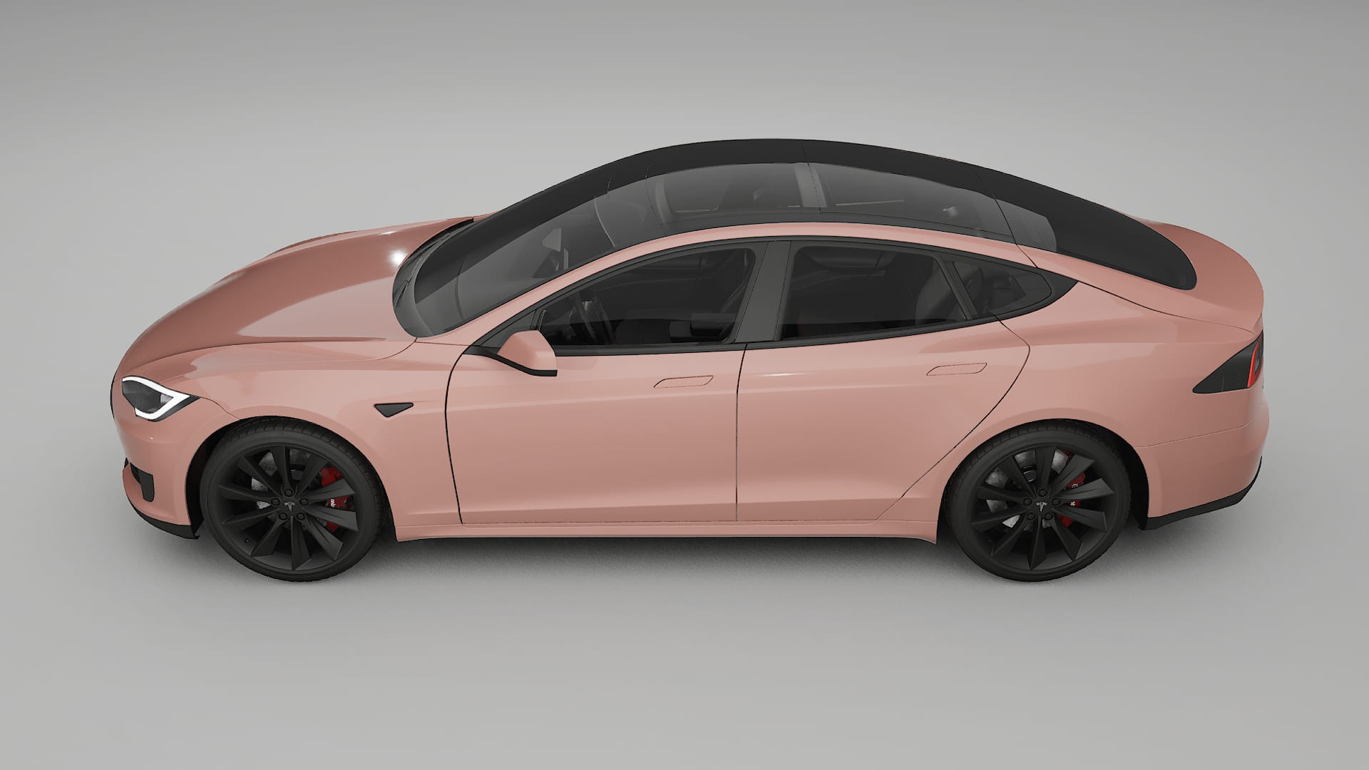 Tesla Model S TPU Lackskyddsfilm | BLUSH Färgskiftande PPF – Komplett Förskuret Kit